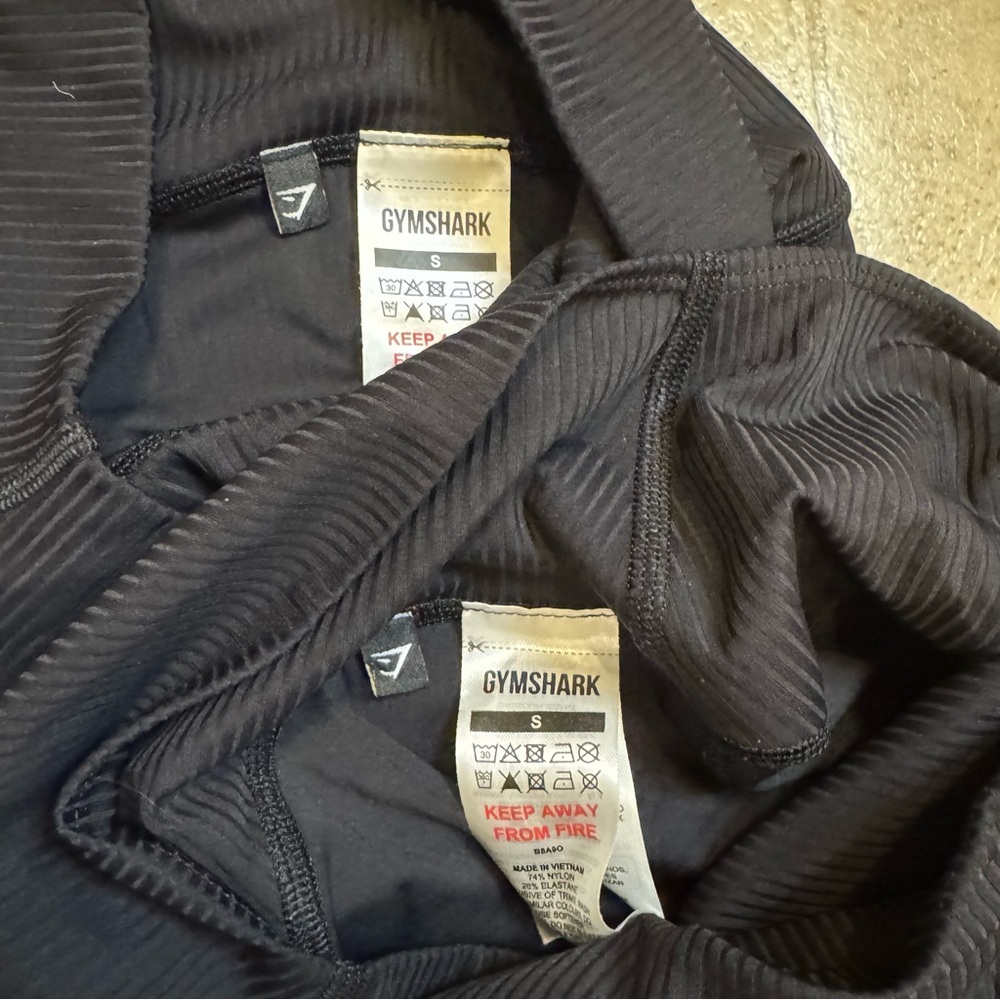 Gymshark ribbed gym leggings size small black - Picture 5 of 7
